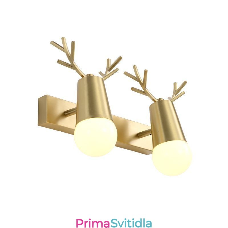 Severská mosazná nástěnná lampa Zrcadlové přední světlo