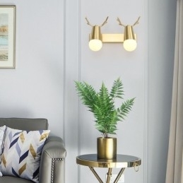 Severská mosazná nástěnná lampa Zrcadlové přední světlo