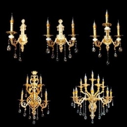 Evropská nástěnná lampa Luxusní nástěnné svítidlo Crystal Drop Lamp Noční osvětlení
