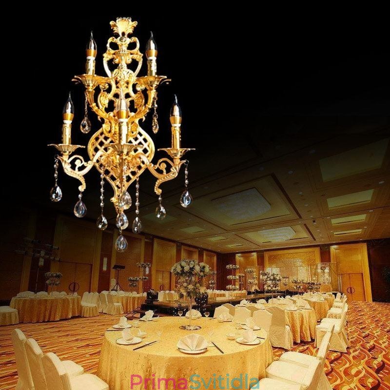 Evropská nástěnná lampa Luxusní nástěnné svítidlo Crystal Drop Lamp Noční osvětlení