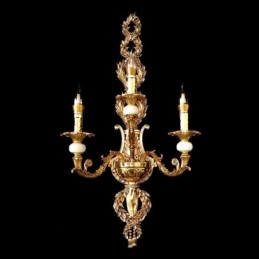 Evropská nástěnná lampa Luxusní okvětní nástěnné svítidlo Jade Decoration Lampa Noční osvětlení