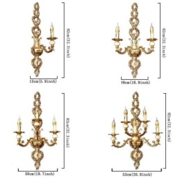 Evropská nástěnná lampa Luxusní okvětní nástěnné svítidlo Jade Decoration Lampa Noční osvětlení