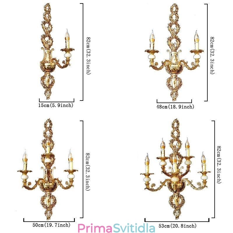Evropská nástěnná lampa Luxusní okvětní nástěnné svítidlo Jade Decoration Lampa Noční osvětlení