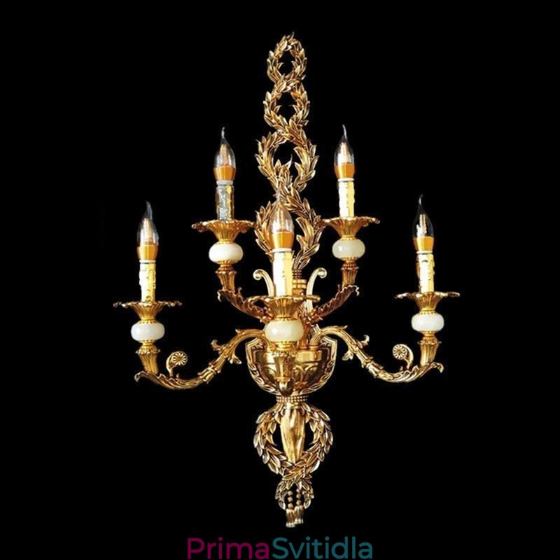 Evropská nástěnná lampa Luxusní okvětní nástěnné svítidlo Jade Decoration Lampa Noční osvětlení