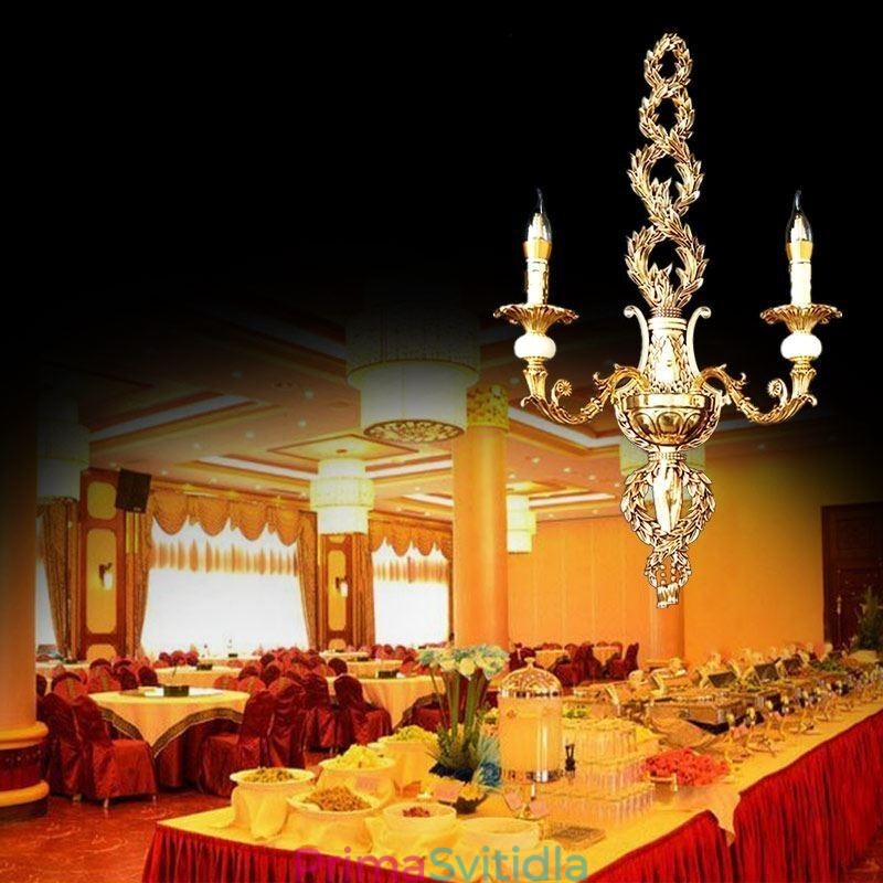 Evropská nástěnná lampa Luxusní okvětní nástěnné svítidlo Jade Decoration Lampa Noční osvětlení