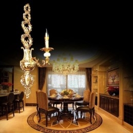 Evropská nástěnná lampa Luxusní okvětní nástěnné svítidlo Jade Decoration Lampa Noční osvětlení
