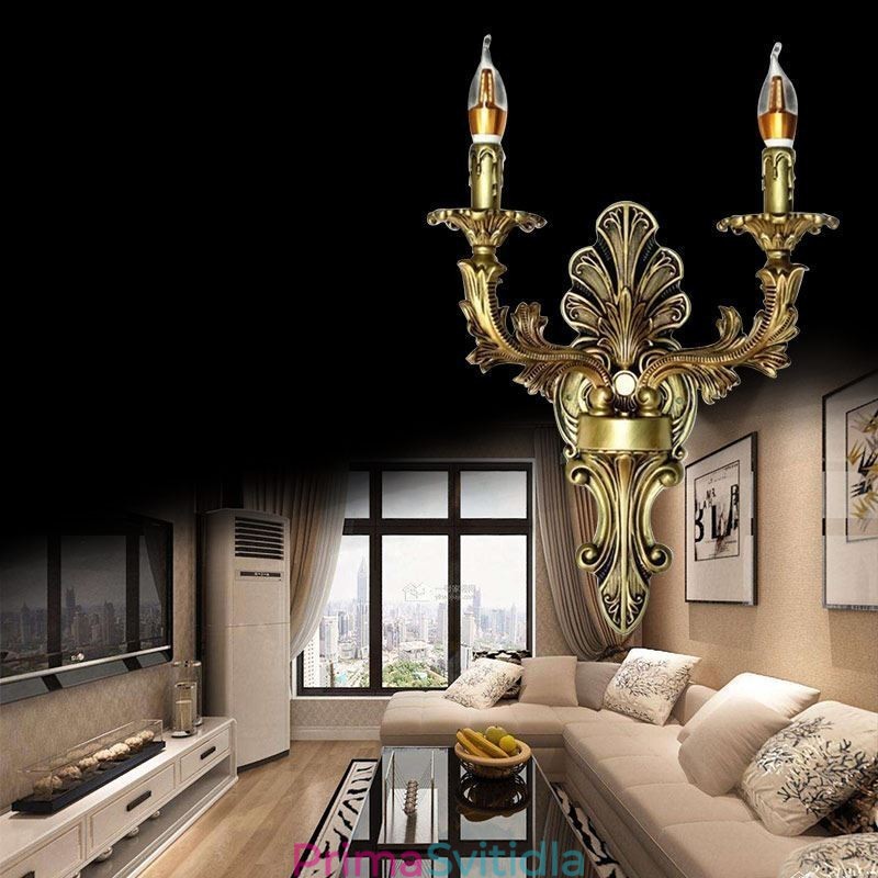 Evropská retro nástěnná lampa Creative Double Home Lighting Nástěnné svítidlo Noční osvětlení