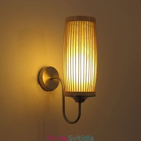 Nástěnné svítidlo v designu pasu Buben Creative Bamboo Wall Sconce Noční schody Venkovské osvětlení Nástěnné svítidlo v designu pasu Buben Creative Bamboo Wall Sconce Noční schody Venkovské osvětlení