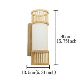 Vertikální bambusové nástěnné svítidlo Creative Round Wall Sconce Osvětlení nočních schodů