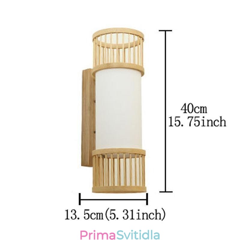 Vertikální bambusové nástěnné svítidlo Creative Round Wall Sconce Osvětlení nočních schodů