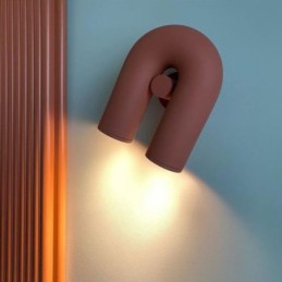 Nástěnné svítidlo ve tvaru U Minimalistické kreativní nástěnné svítidlo 90 otočné stínidlo