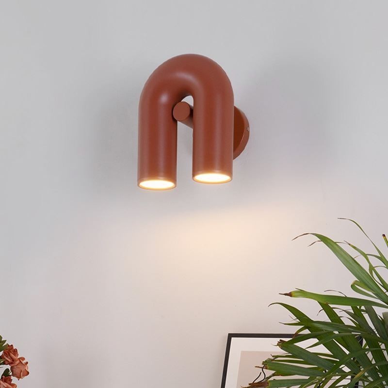 Nástěnné svítidlo ve tvaru U Minimalistické kreativní nástěnné svítidlo 90 otočné stínidlo