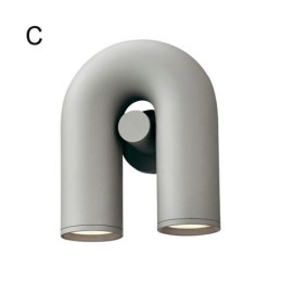 Nástěnné svítidlo ve tvaru U Minimalistické kreativní nástěnné svítidlo 90 otočné stínidlo