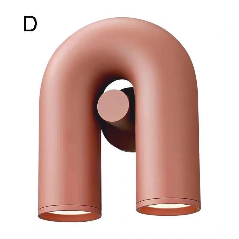 Nástěnné svítidlo ve tvaru U Minimalistické kreativní nástěnné svítidlo 90 otočné stínidlo
