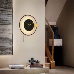 Hodiny Nástěnné Světlo Moderní Minimalistické Nástěnné Svítidlo z tepaného železa A