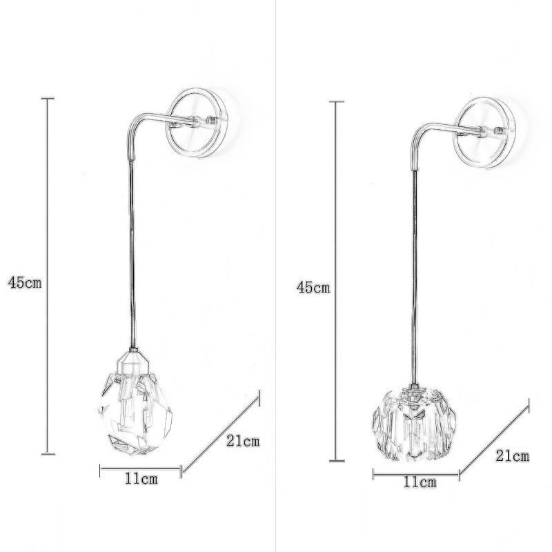 Moderní nástěnné svítidlo Creative Crystal Wall Sconce Lamp