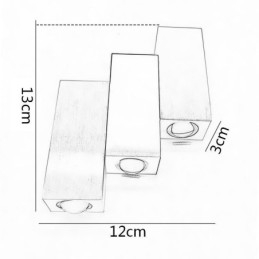 Moderní nástěnná světla nahoru a dolů nástěnné svítidlo hliníkové nástěnné svítidlo