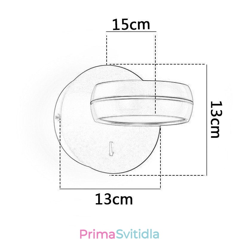 Otočné nástěnné svítidlo Moderní minimalistické nástěnné svítidlo