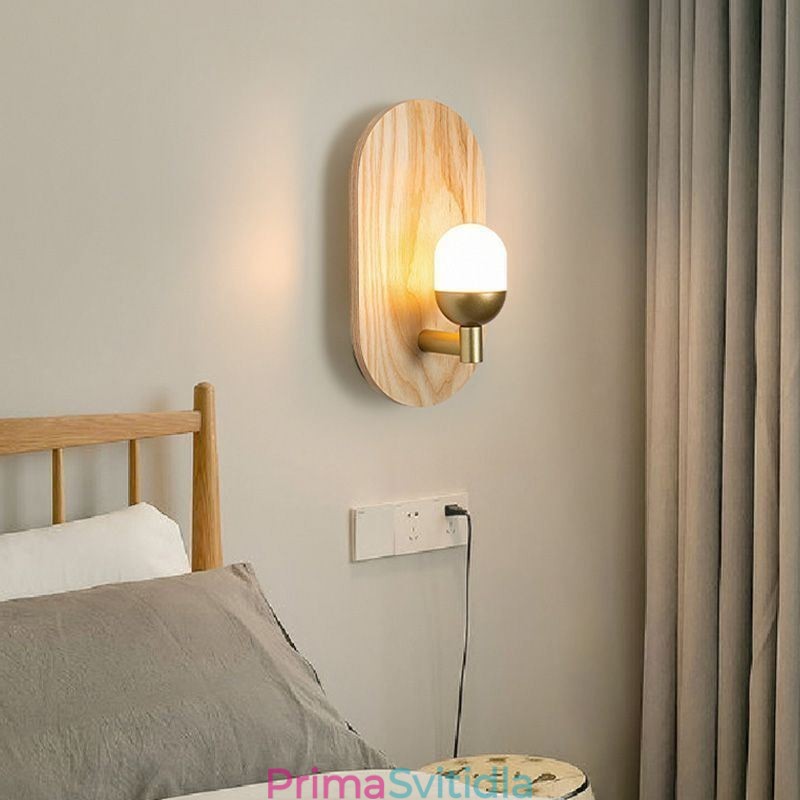 Dekorační nástěnná dřevěná lampa Světla do vstupní uličky Nordic Noční nástěnné svítidlo