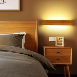 Dřevěná nástěnná svítidla v japonském stylu Lampa Koupelnová domácí nástěnné svítidlo