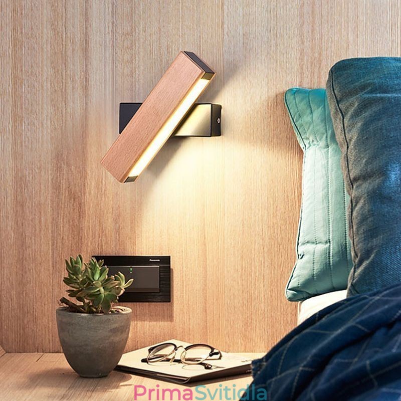 Evropa Nástěnná lampa z masivního dřeva Noční nástěnné osvětlení Moderní svítidla Simplicity
