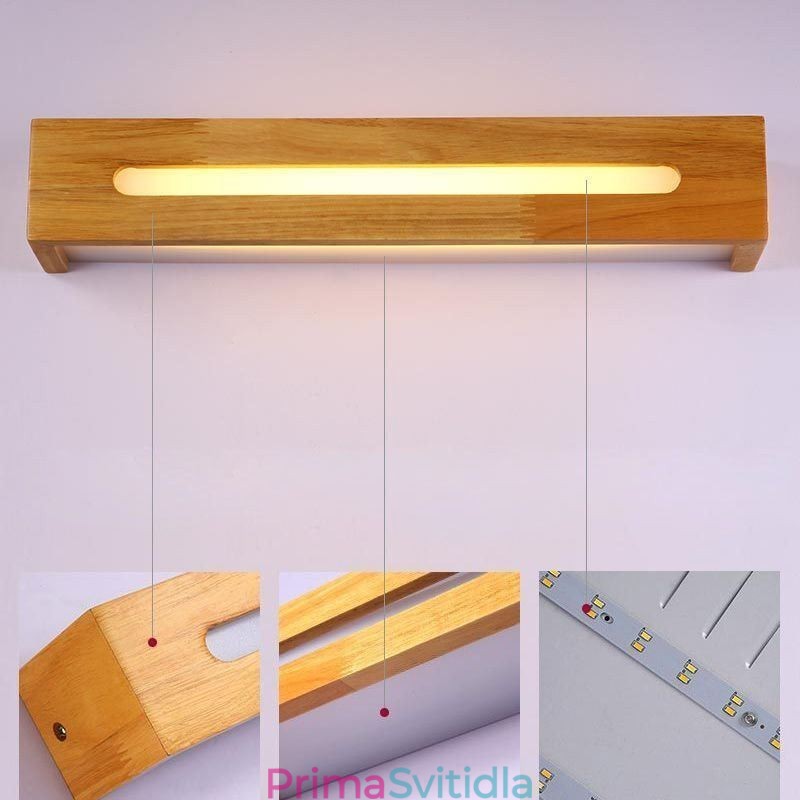 Moderní nástěnná dřevěná lampa Světla do vstupní uličky Nordic Noční nástěnné svítidlo