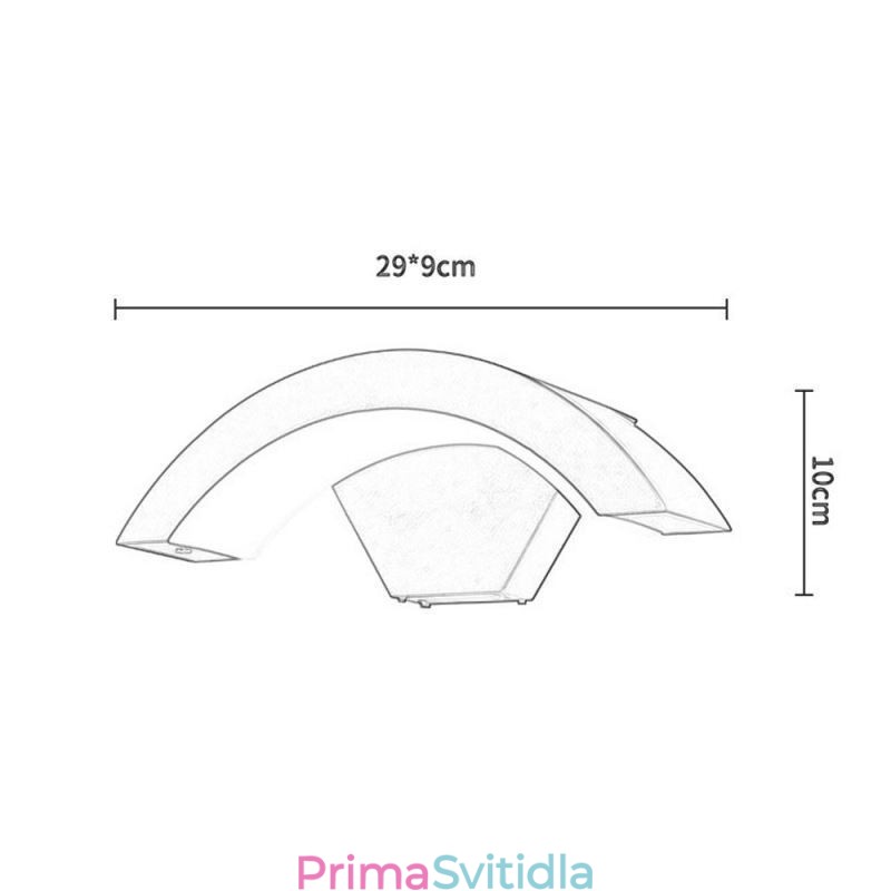 Minimalistická hliníková zahradní vodotěsná nástěnná lampa