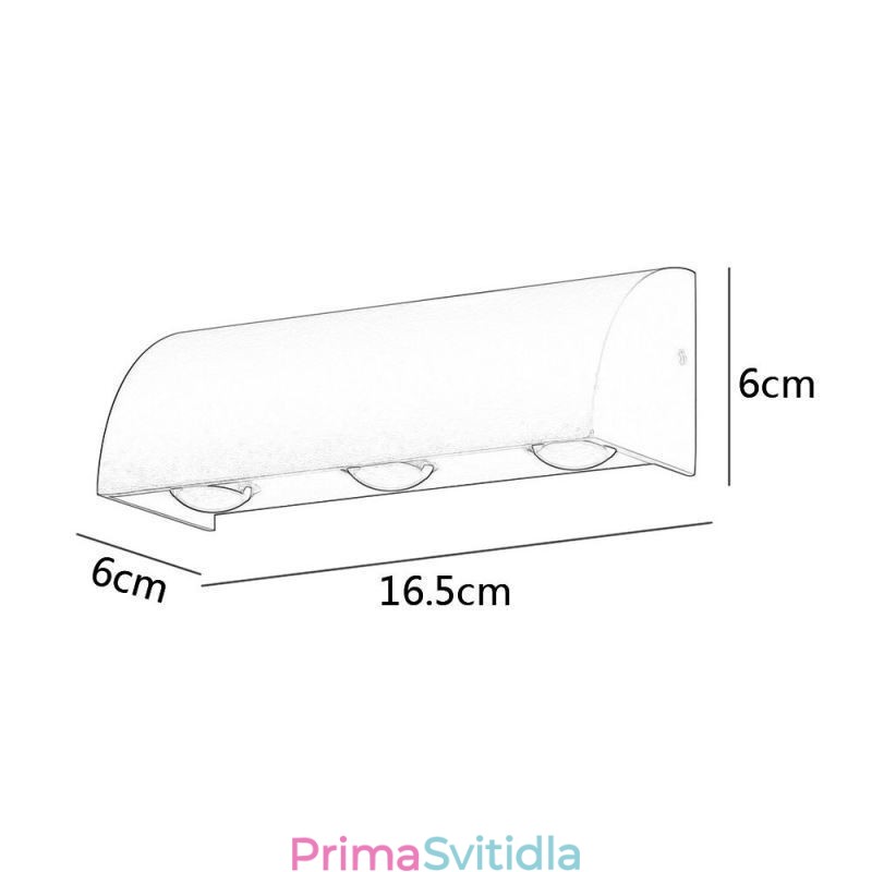 Nástěnné svítidlo Vodotěsné hliníkové nástěnné svítidlo na schody