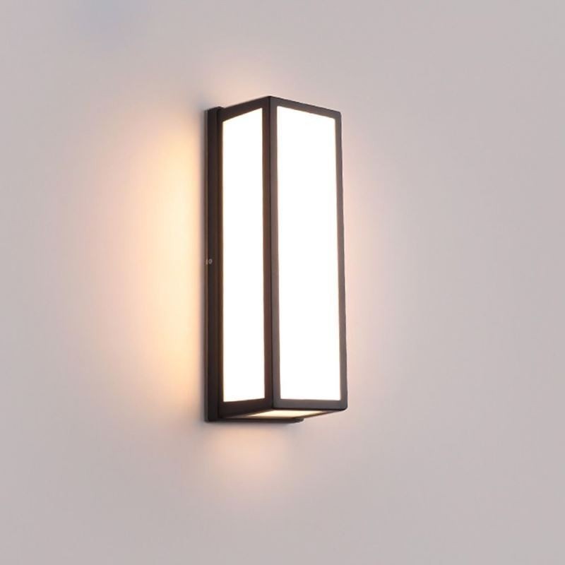 Obdélníkové nástěnné svítidlo Moderní vodotěsná nástěnná lampa Villa Veranda