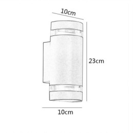 Nástěnné svítidlo Vodotěsné Up Down hliníkové dvojité nástěnné svítidlo