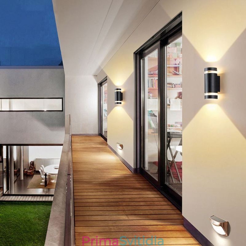 Nástěnné svítidlo Vodotěsné Up Down hliníkové dvojité nástěnné svítidlo