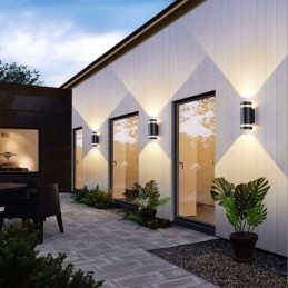 Nástěnné svítidlo Vodotěsné Up Down hliníkové dvojité nástěnné svítidlo