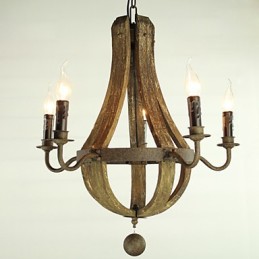 Lustr 5 světel Vintage Retro Country Living Jídelní Kov