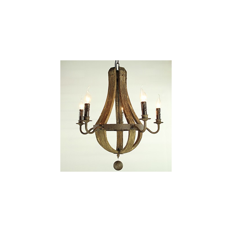 Lustr 5 světel Vintage Retro Country Living Jídelní Kov