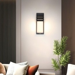 Vodotěsná venkovní veranda Světlá Černá hliníková nástěnná lampa Garden Courtyard Light