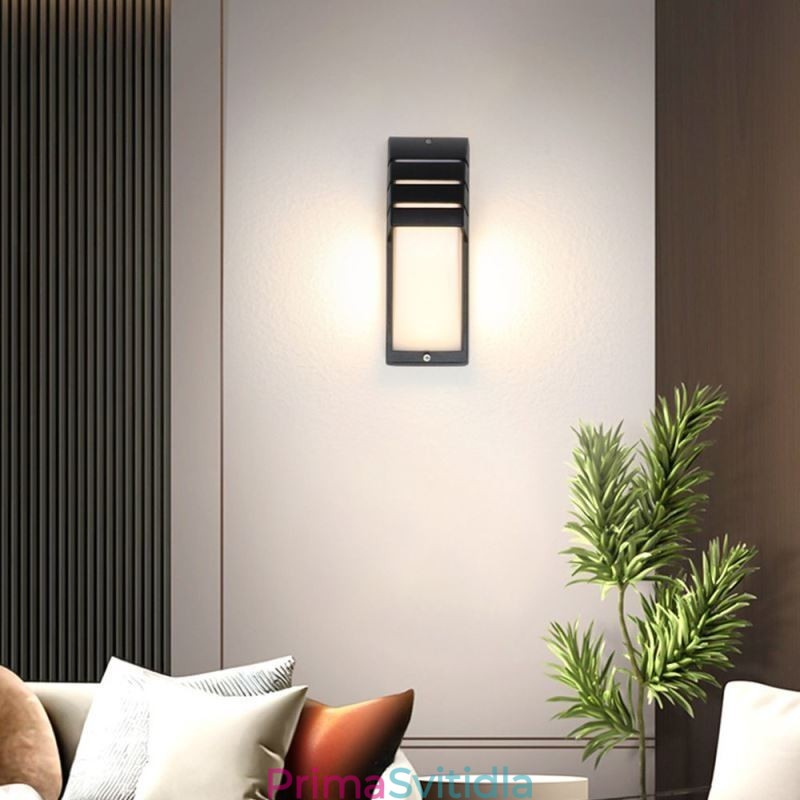 Vodotěsná venkovní veranda Světlá Černá hliníková nástěnná lampa Garden Courtyard Light