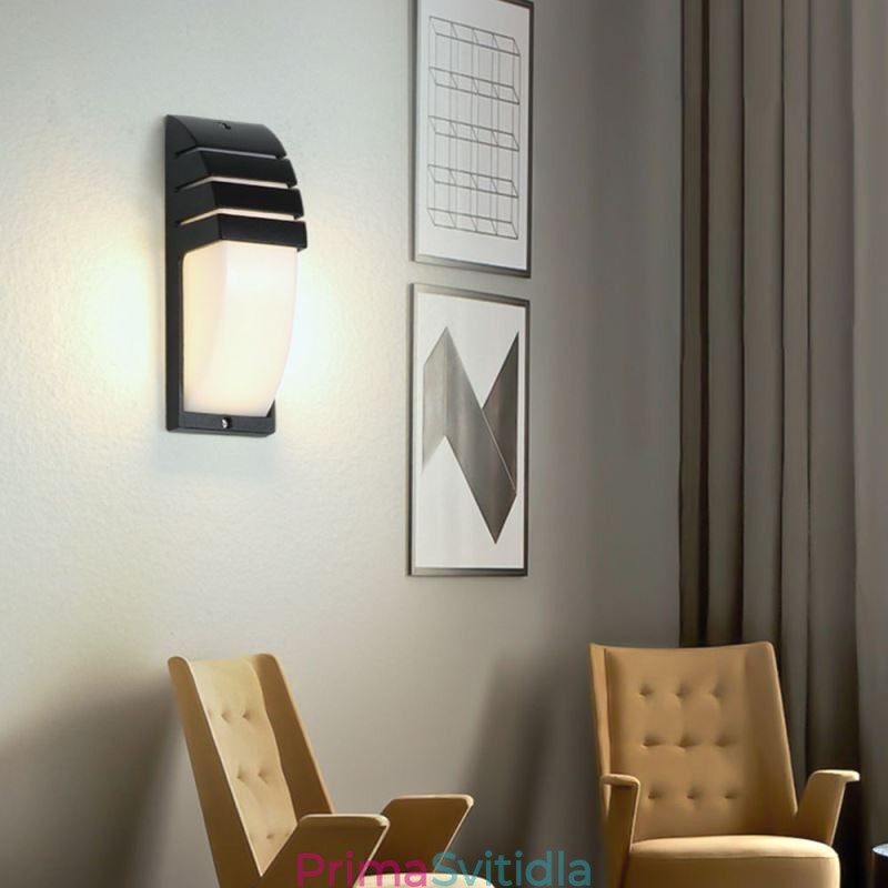 Vodotěsná venkovní veranda Světlá Černá hliníková nástěnná lampa Garden Courtyard Light