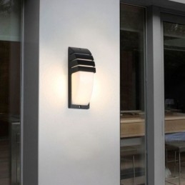 Vodotěsná venkovní veranda Světlá Černá hliníková nástěnná lampa Garden Courtyard Light