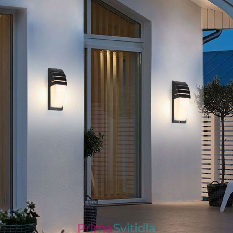 Vodotěsná venkovní veranda Světlá Černá hliníková nástěnná lampa Garden Courtyard Light