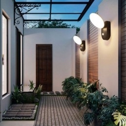 Moderní minimalistická hliníková zahradní vodotěsná nástěnná lampa