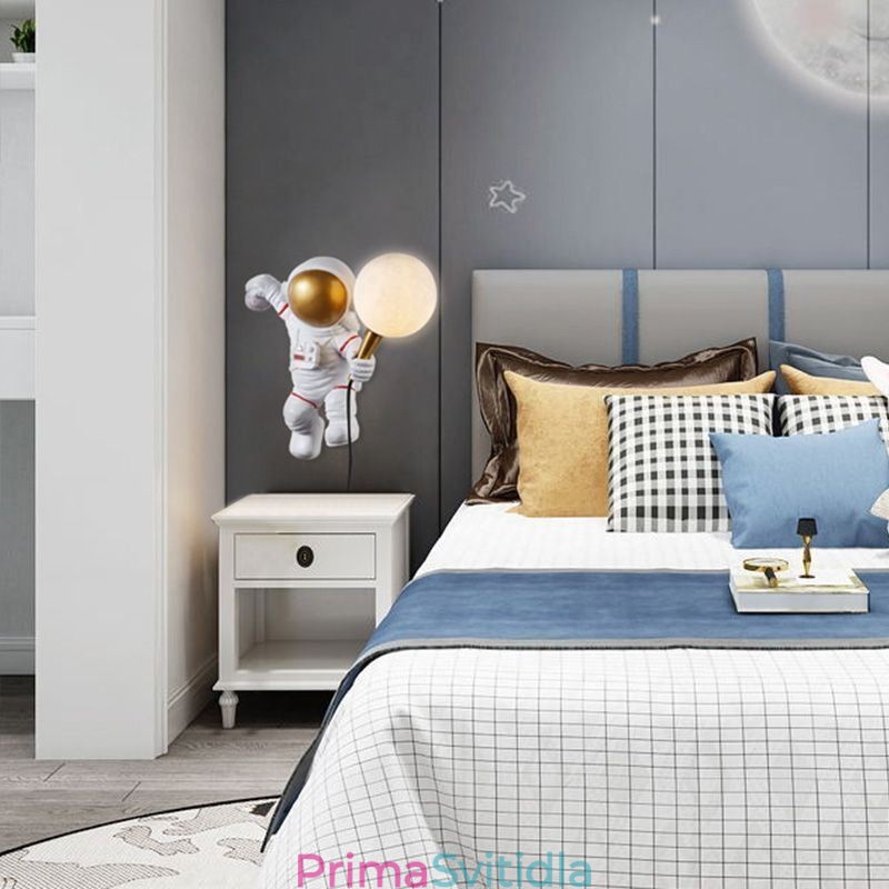 Moderní nástěnné svítidlo Creative Astronaut Resin Kids