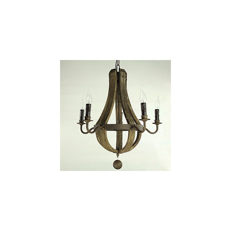 Lustr 5 světel Vintage Retro Country Living Jídelní Kov