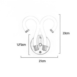 Moderní nástěnné světlo Creativity Sconce Nástěnná lampa Měděný Ovčí roh 2 světla