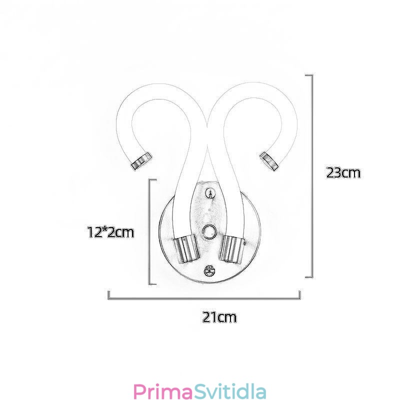 Moderní nástěnné světlo Creativity Sconce Nástěnná lampa Měděný Ovčí roh 2 světla