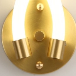 Moderní nástěnné světlo Creativity Sconce Nástěnná lampa Měděný Ovčí roh 2 světla