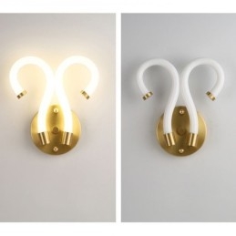 Moderní nástěnné světlo Creativity Sconce Nástěnná lampa Měděný Ovčí roh 2 světla