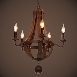Lustr 5 světel Vintage Retro Country Living Jídelní Kov