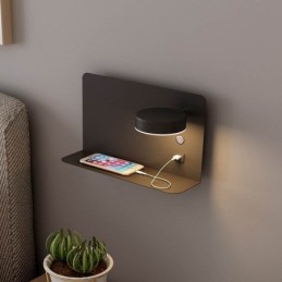 Nástěnná lampa otočné svítidlo s nabíjecím portem USB