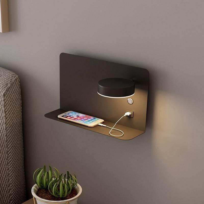 Nástěnná lampa otočné svítidlo s nabíjecím portem USB