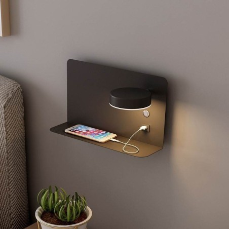 Nástěnná lampa otočné svítidlo s nabíjecím portem USB Nástěnná lampa otočné svítidlo s nabíjecím portem USB